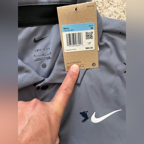 Nike Golf Polo Mens Dri-FIT Tour Icon All Over Print - Picture 9 of 12